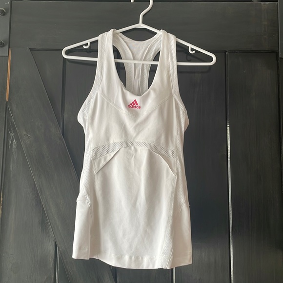White adidas running tank. Size small. - Picture 1 of 4